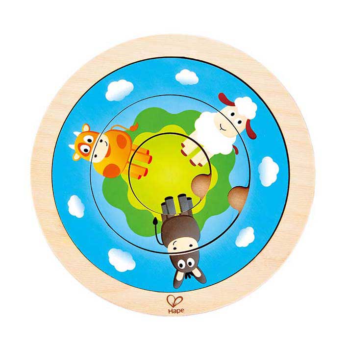 Ferme de puzzles rotative Hape