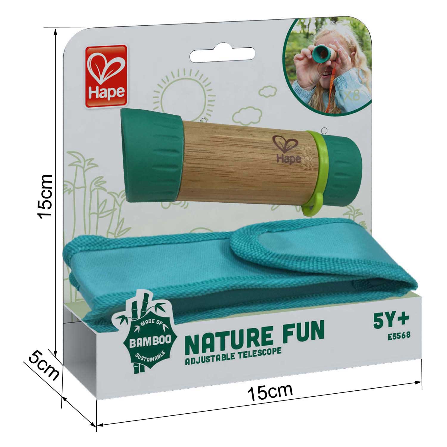 Hape télescope réglable en bambou