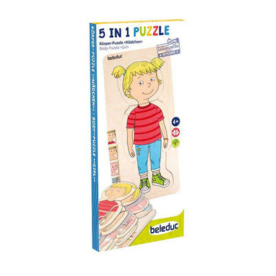 Beleduc puzzle en bois fille - 5 couches
