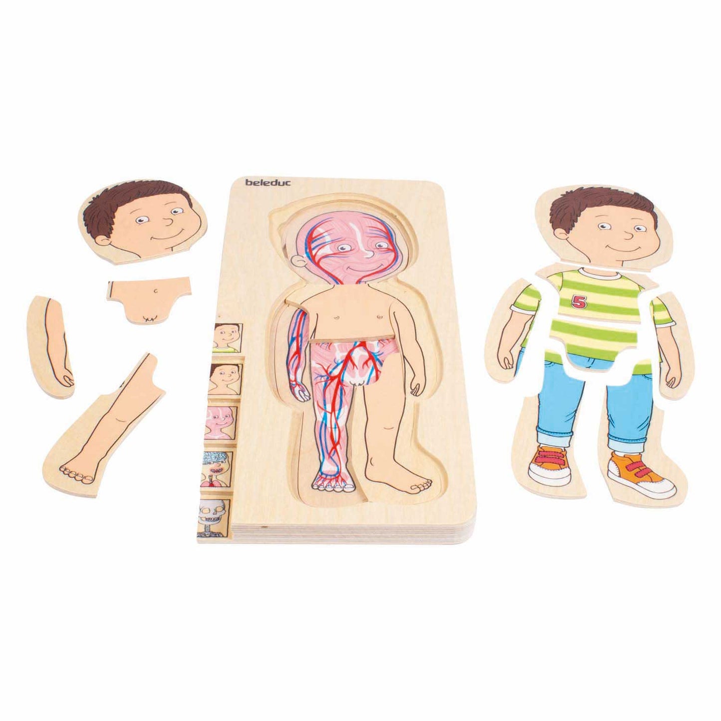 Puzzle en bois Beleduc garçon - 5 couches