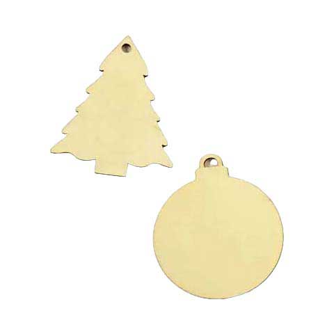 Mini pendentif de Noël artisanal en bois (par pièce)