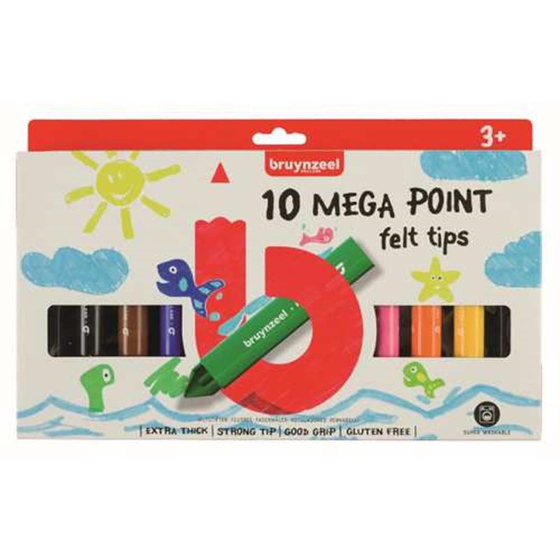Bruynzeel Kids Mega ViltStifts, 10e.