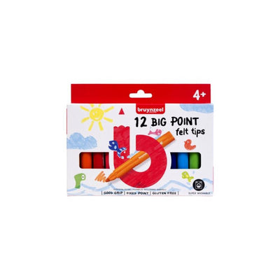 Bruynzeel Kids Big Point Felt -Tip stylos Set 12