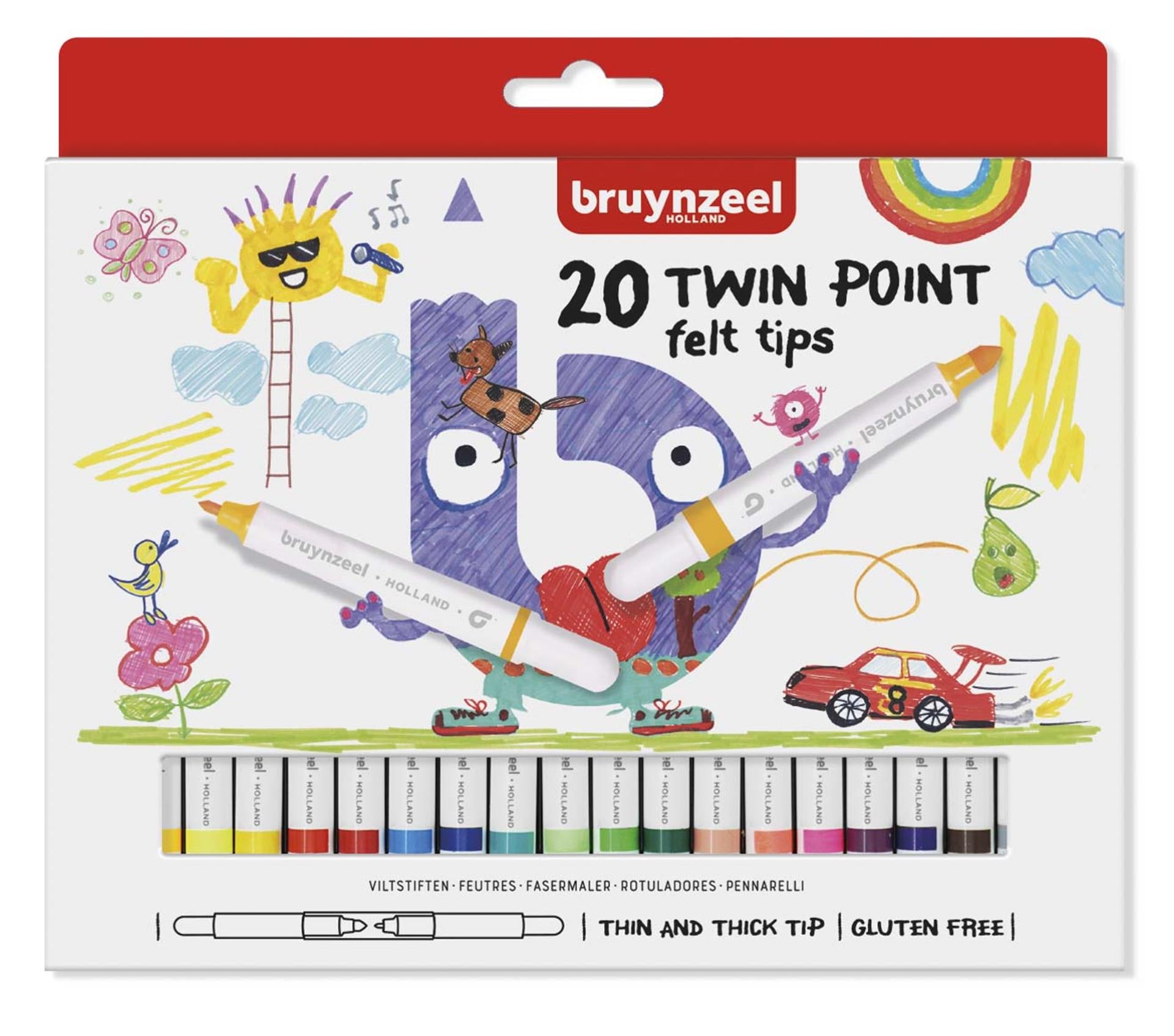 Feutres Bruynzeel 20 pointes doubles