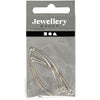 Boucle d'oreille Creativ company, h: 42 mm, diamètre du trou 2 mm, plaqué argent, 4 pièces 1 boîte