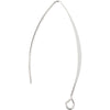 Boucle d'oreille Creativ company, h: 42 mm, diamètre du trou 2 mm, plaqué argent, 4 pièces 1 boîte
