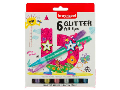 Bruynzeel 6 feutres pailletés