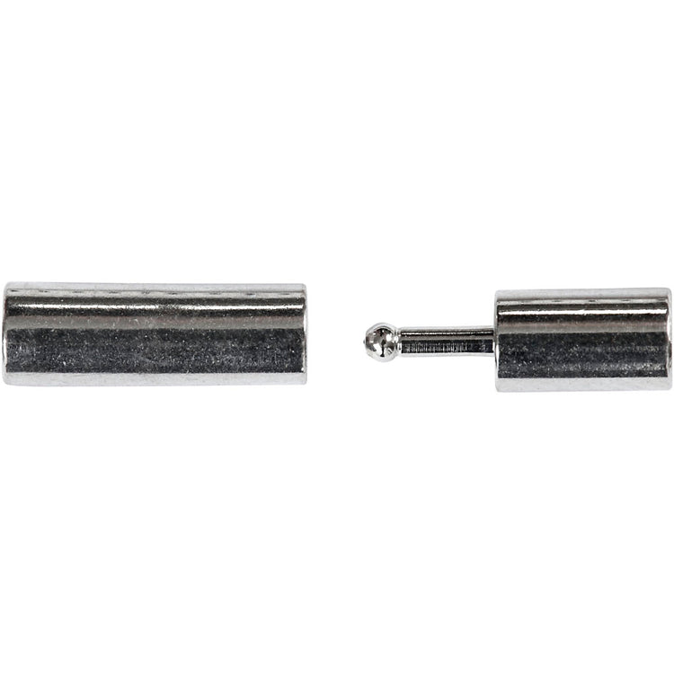 Fermeture magnétique Creativ Company, taille 3x14 mm, diamètre du trou 2 mm, argenté, 40 pièces 1 boîte