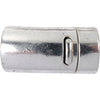 Crétiv Company Clôture magnétique, D 26 mm, trou de trou 10 mm, argent antique, 1 pièce