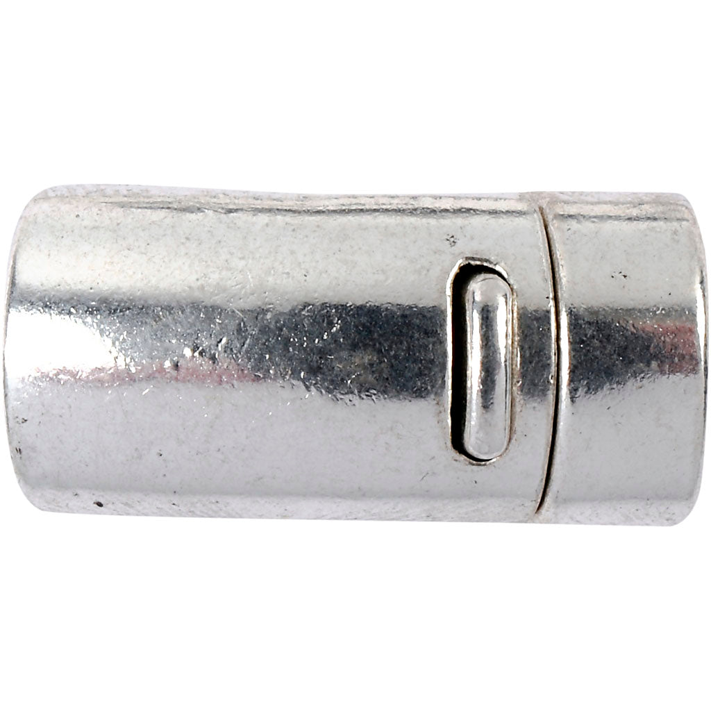 Crétiv Company Clôture magnétique, D 26 mm, trou de trou 10 mm, argent antique, 1 pièce