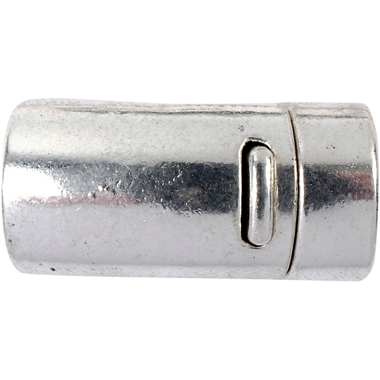Crétiv Company Clôture magnétique, D 26 mm, trou de trou 10 mm, argent antique, 1 pièce