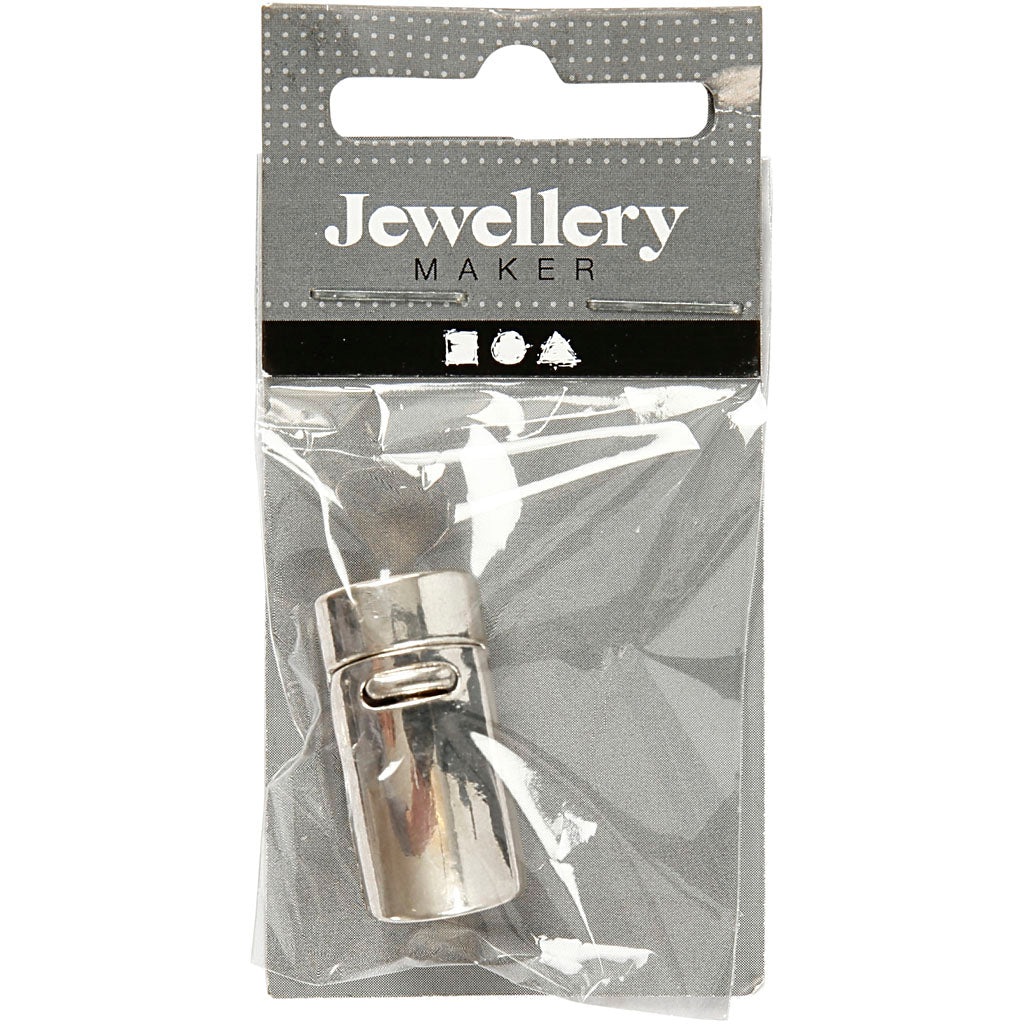 Crétiv Company Clôture magnétique, D 26 mm, trou de trou 10 mm, argent antique, 1 pièce