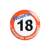 Bouton Paperdreams petit - panneau de signalisation 18 ans