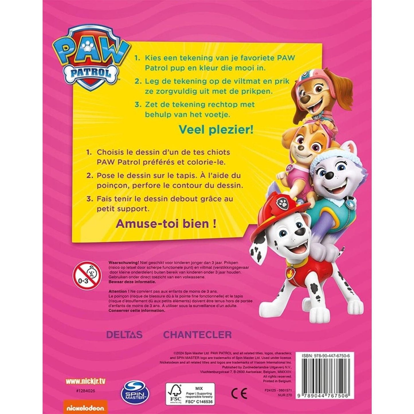 Deltas Paw Patrol Puncture Block Pink