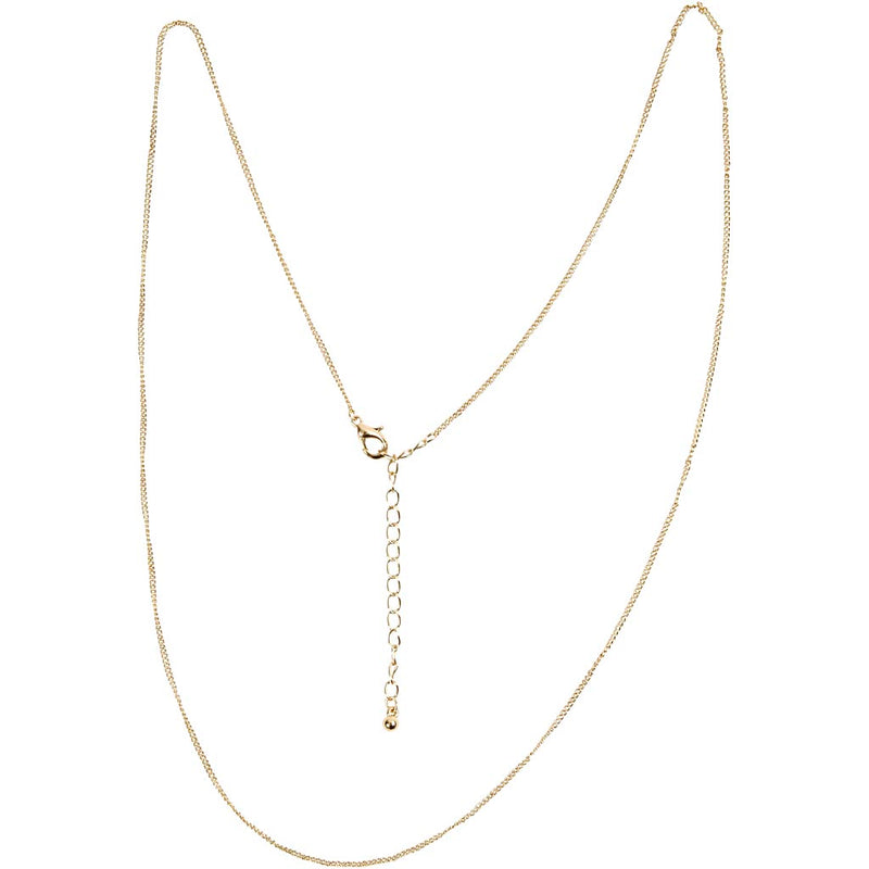 Collier Creativ Company, L: 80 cm, D 1 mm, doré, 1 pièce