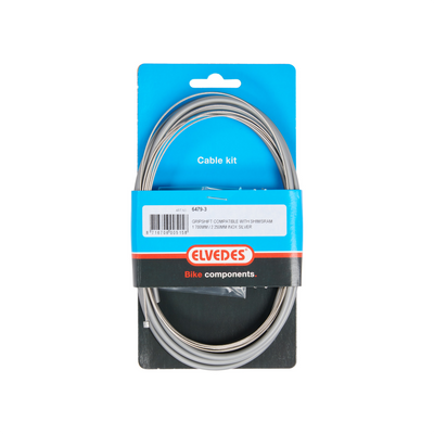 Ensemble de câbles d'engrenage 3 -peed Elvedes Nexus 1700 2250 mm en acier inoxydable - argent (sur carte)