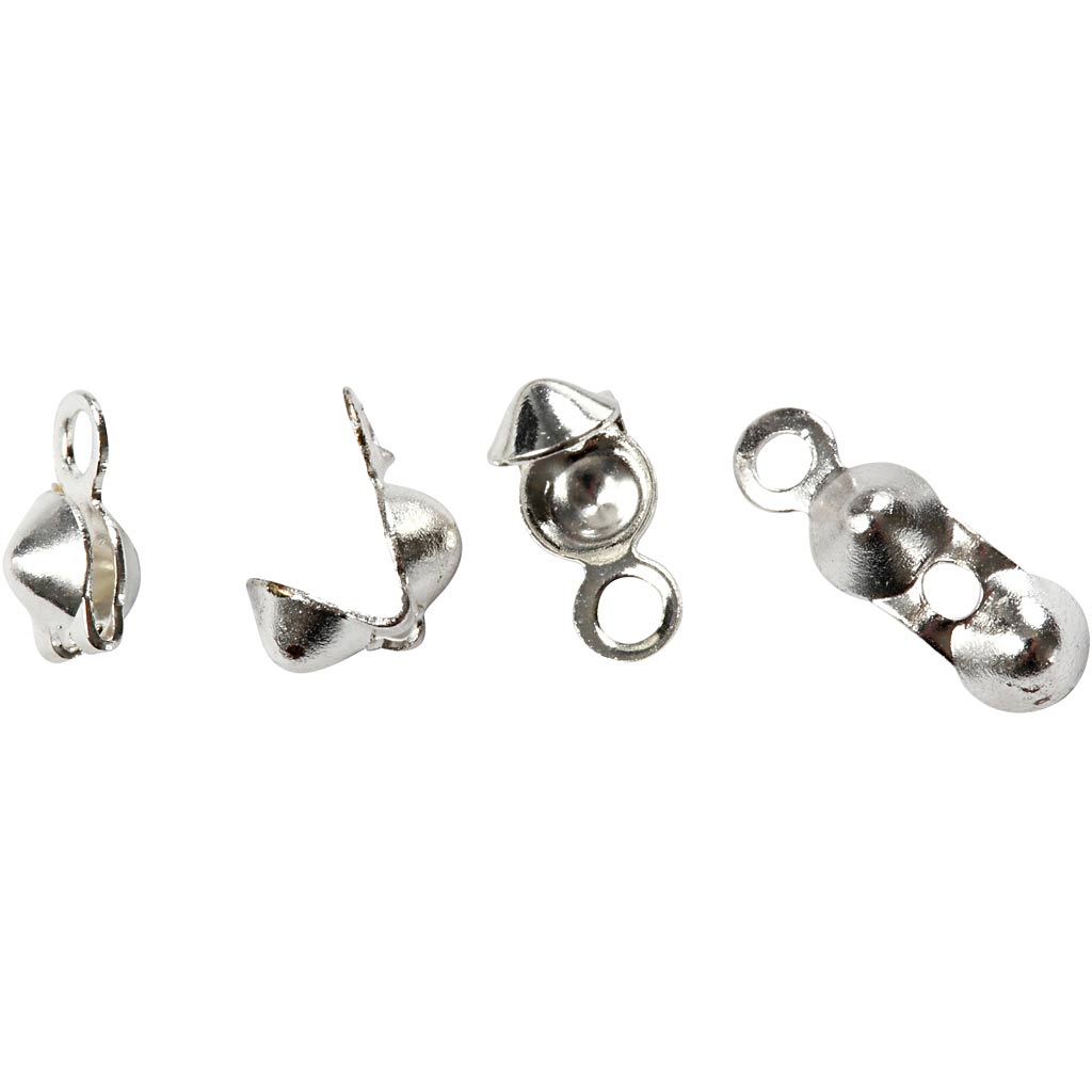 Cape de l'entreprise Creativ, l: 8 mm, d 3 mm, argentée, 100 pièces 1 boîte