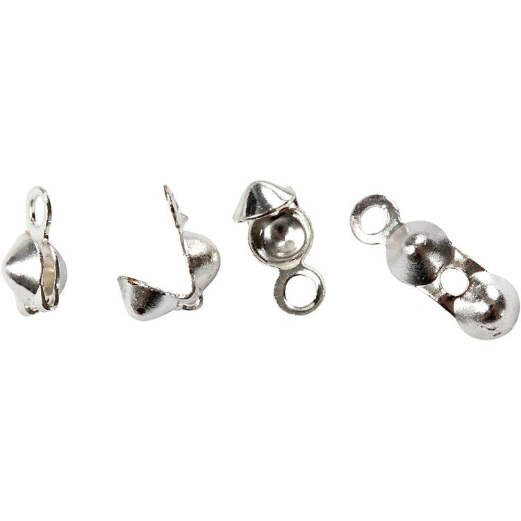 Cape de l'entreprise Creativ, l: 8 mm, d 3 mm, argentée, 100 pièces 1 boîte