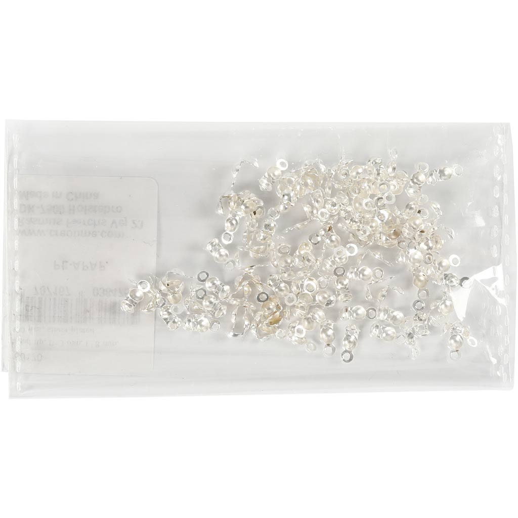 Cape de l'entreprise Creativ, l: 8 mm, d 3 mm, argentée, 100 pièces 1 boîte
