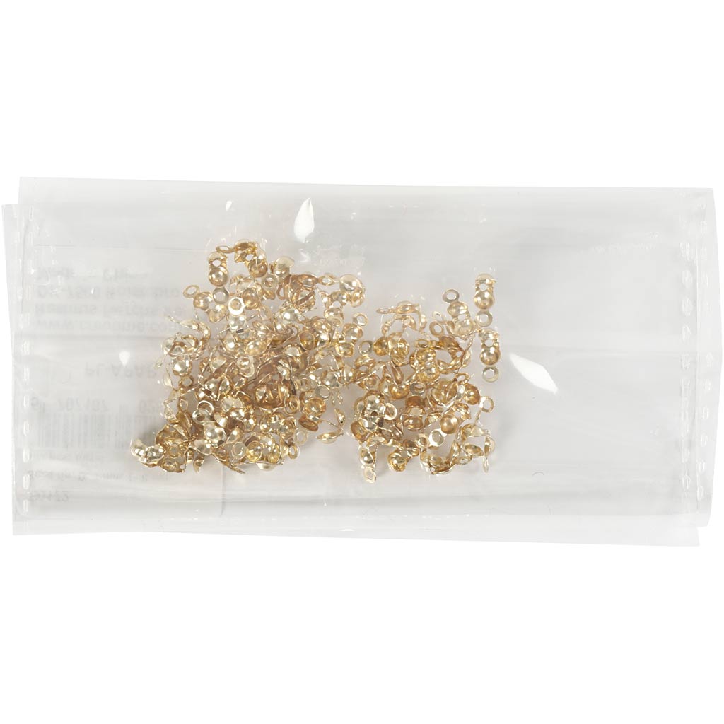 Creativ Company Kalot, L: 8 mm, D 3 mm, doré, 100 pièces 1 boîte