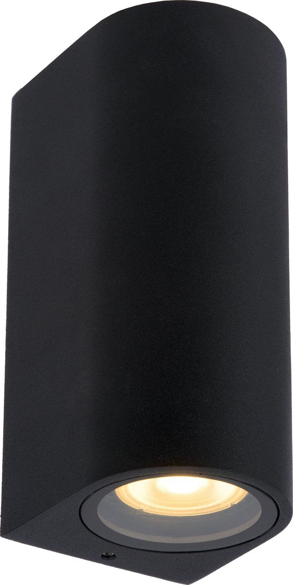 Lucide zaro - spot mural intérieur extérieur - 2xgu10 - ip44 - noir