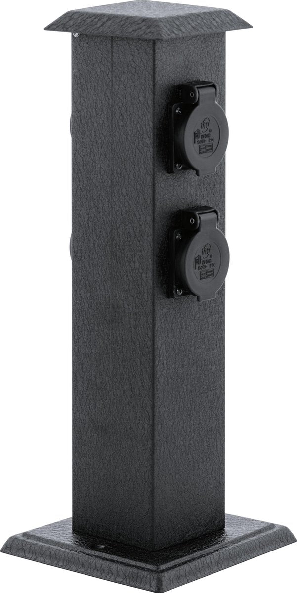 Eglo park 4 - éclairage extérieur - colonne prise de jardin 4x230v - noir