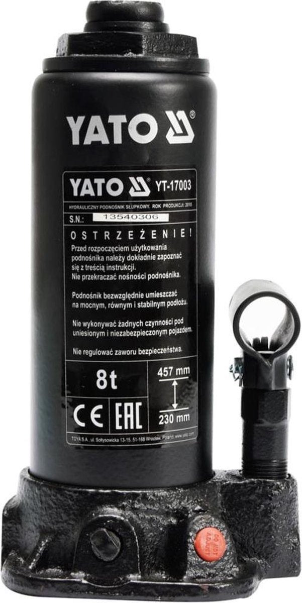 Cric bouteille hydraulique Yato 8 tonnes yt-17003
