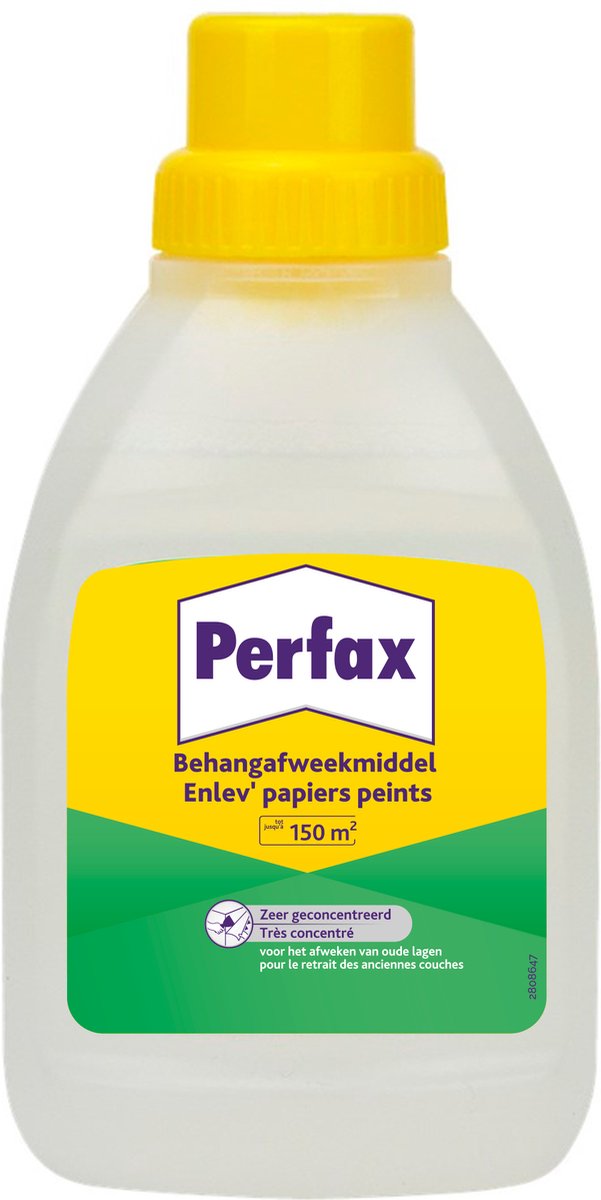 Papier peint Perfax imbibé 500ml | dissolvant pour papier peint | jusqu'à 100 m de dissolvant de papier peint