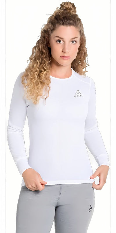 Odlo chemise thermique à manches longues active warm femme - blanc - taille m