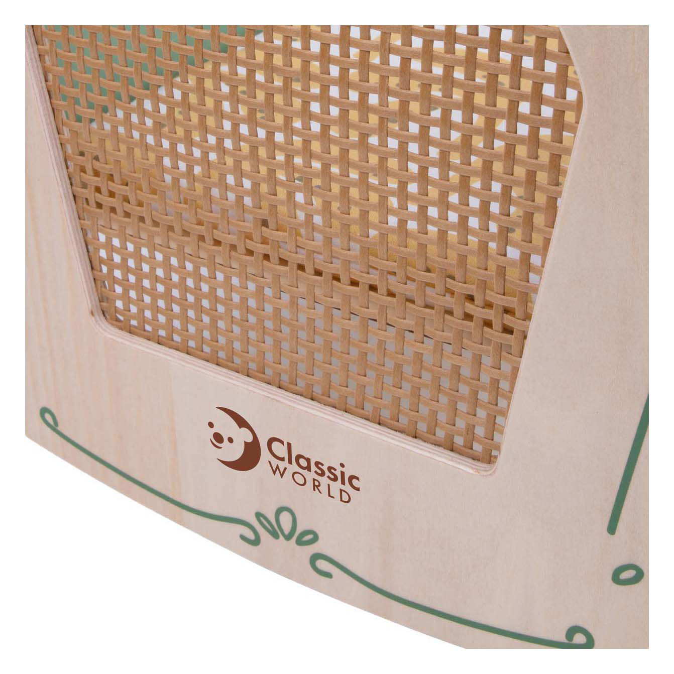 Berceau de poupée en bois vintage du monde classique
