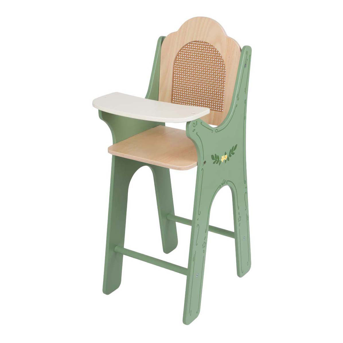 Chaise bébé en bois vintage du monde classique