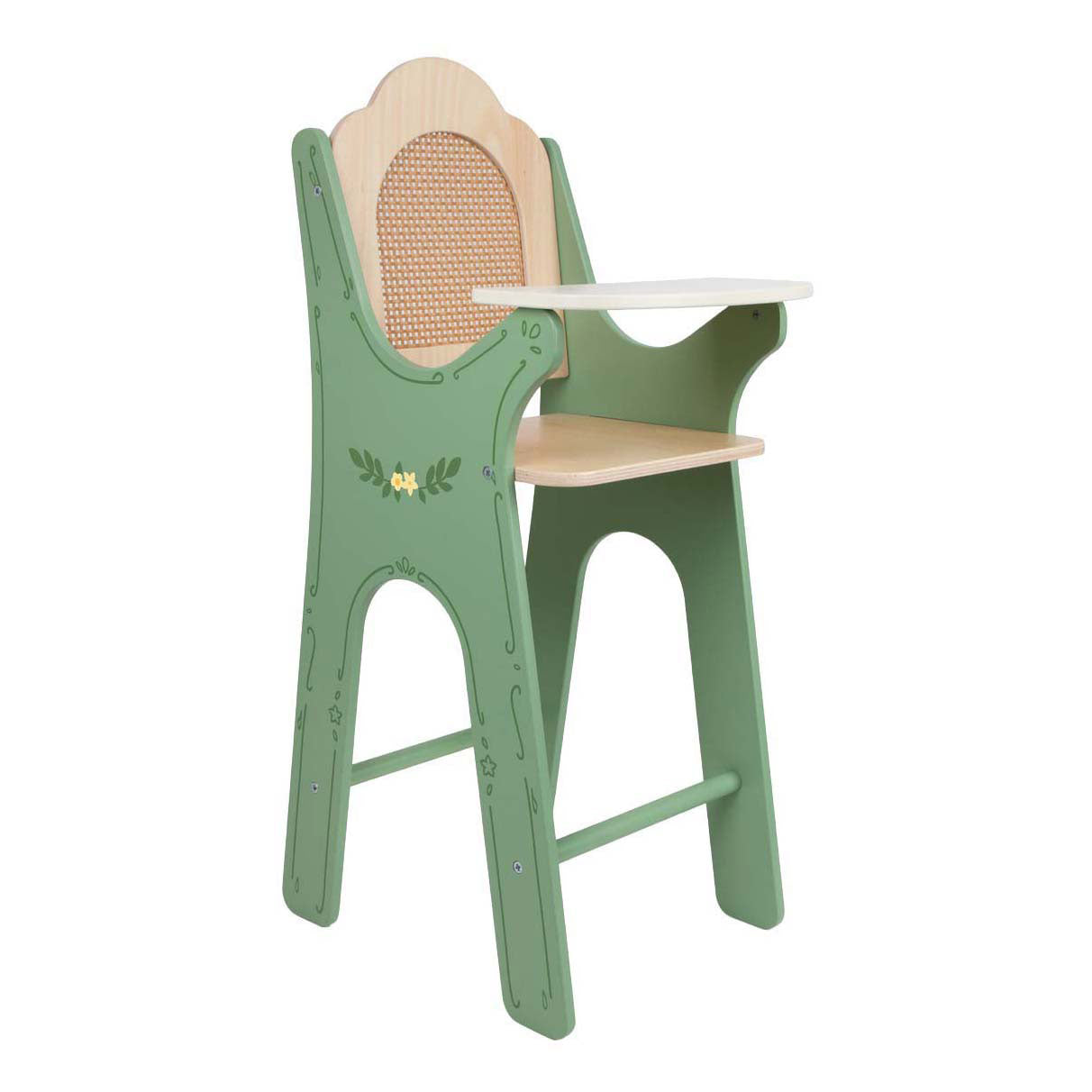 Chaise bébé en bois vintage du monde classique