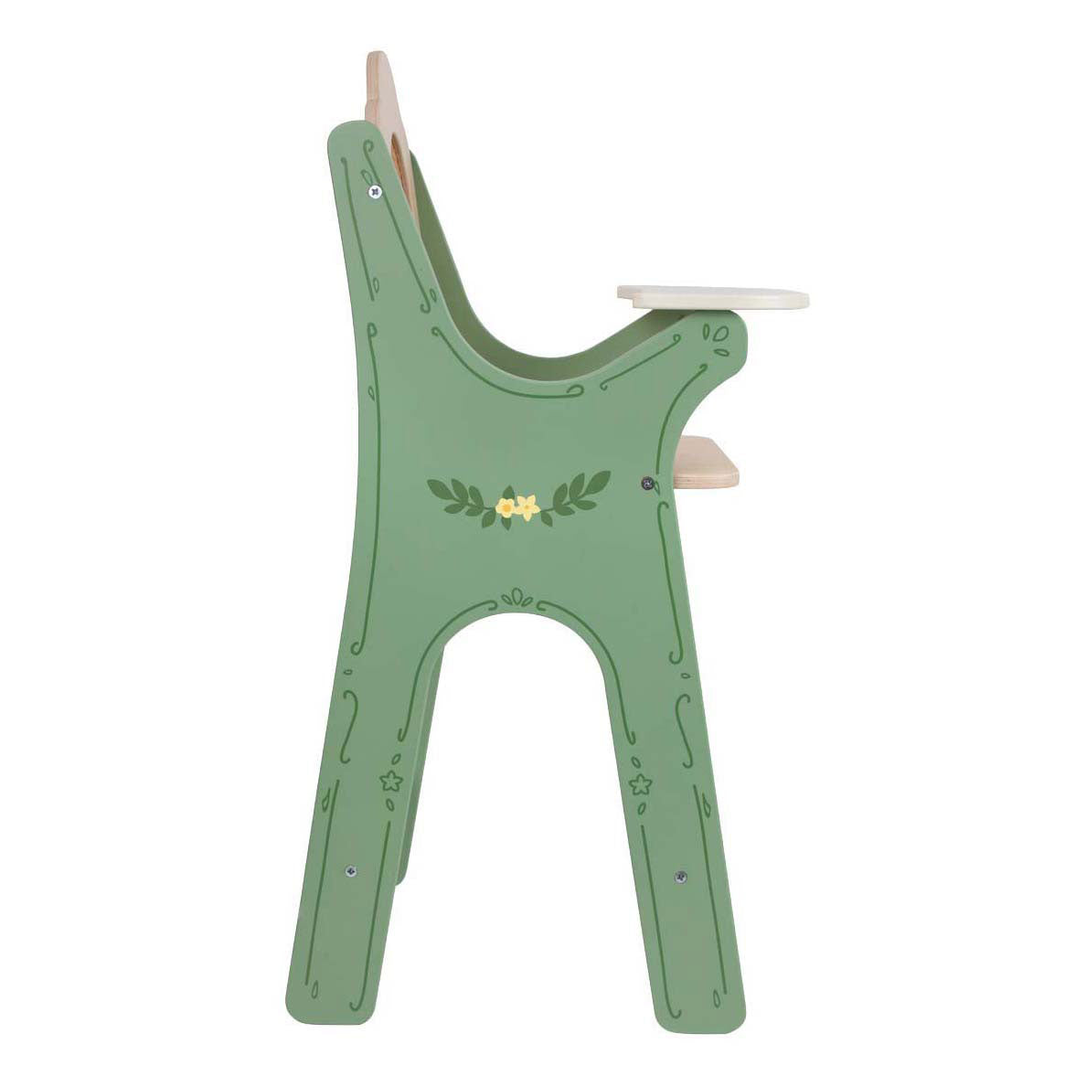 Chaise bébé en bois vintage du monde classique