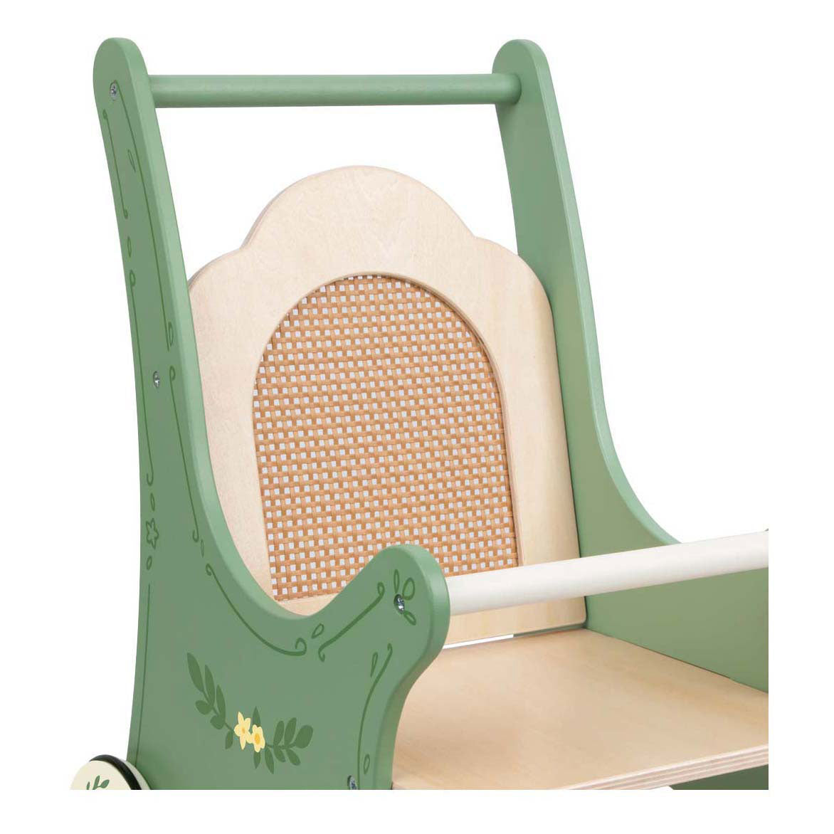 Landau de poupée en bois vintage du monde classique