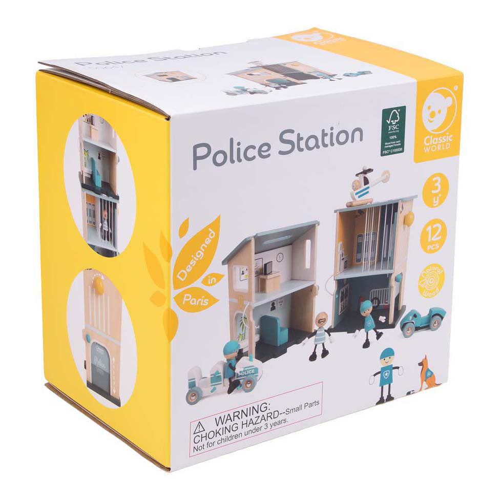 Poste de police en bois du monde classique
