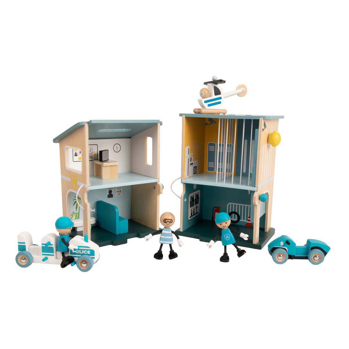 Poste de police en bois du monde classique