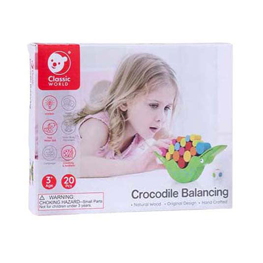 Crocodile classique du monde du monde en bois Crocodile, 20dlg.