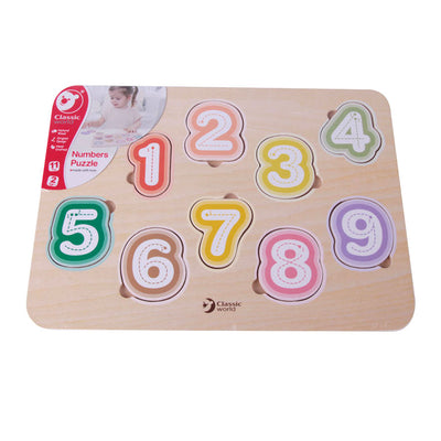 Figures de puzzle en bois du monde classique du monde