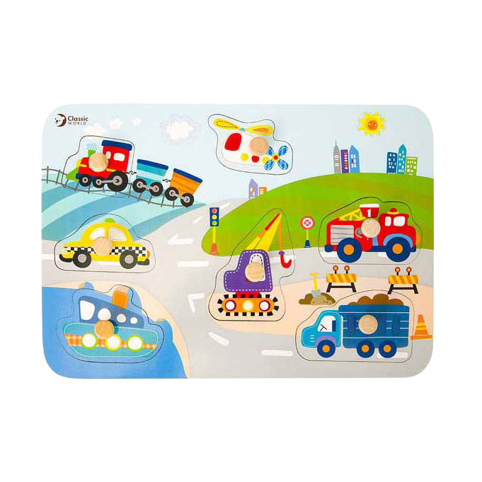 Traffic de puzzle du monde en bois du monde classique, 8e.