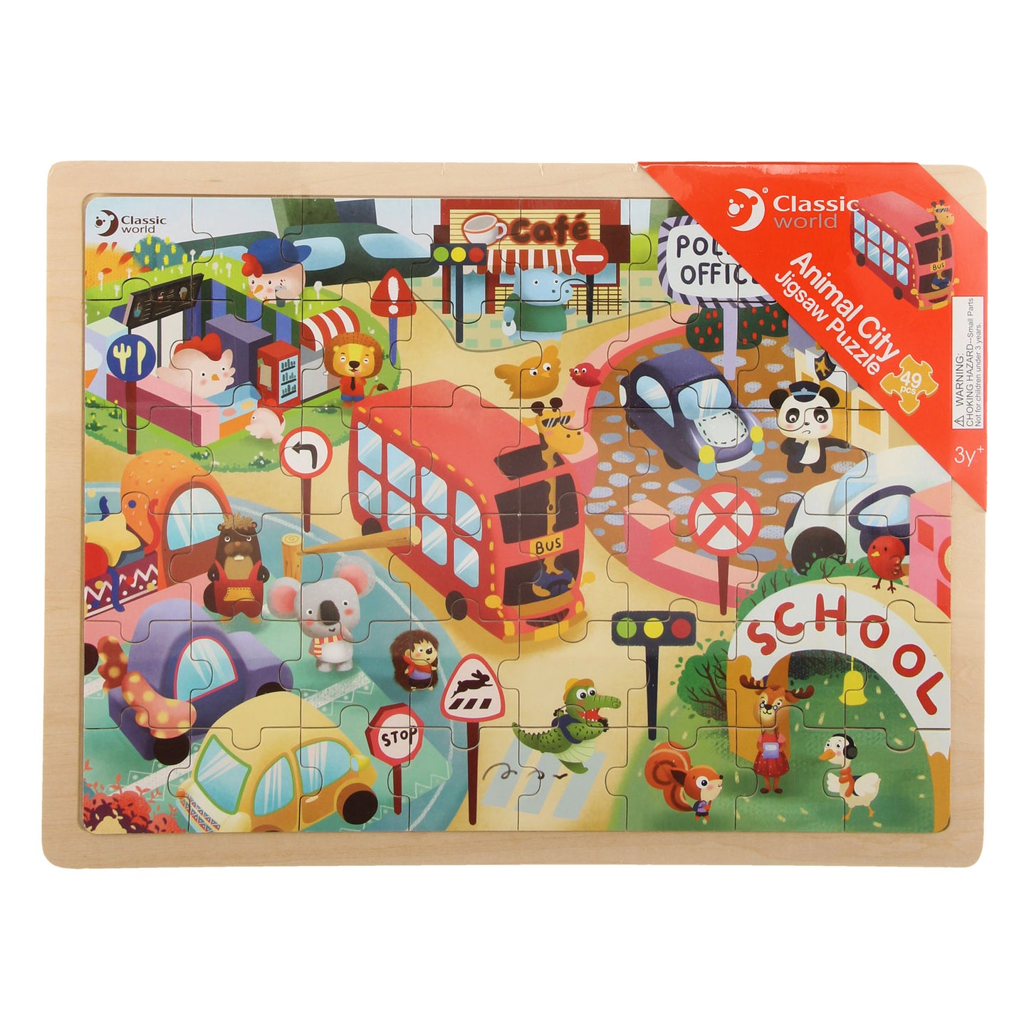 Animaux de puzzle en bois classiques du monde classique dans la ville, 49e.