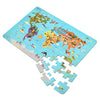 Puzzle en bois du monde classique, carte du monde, 48 pièces.