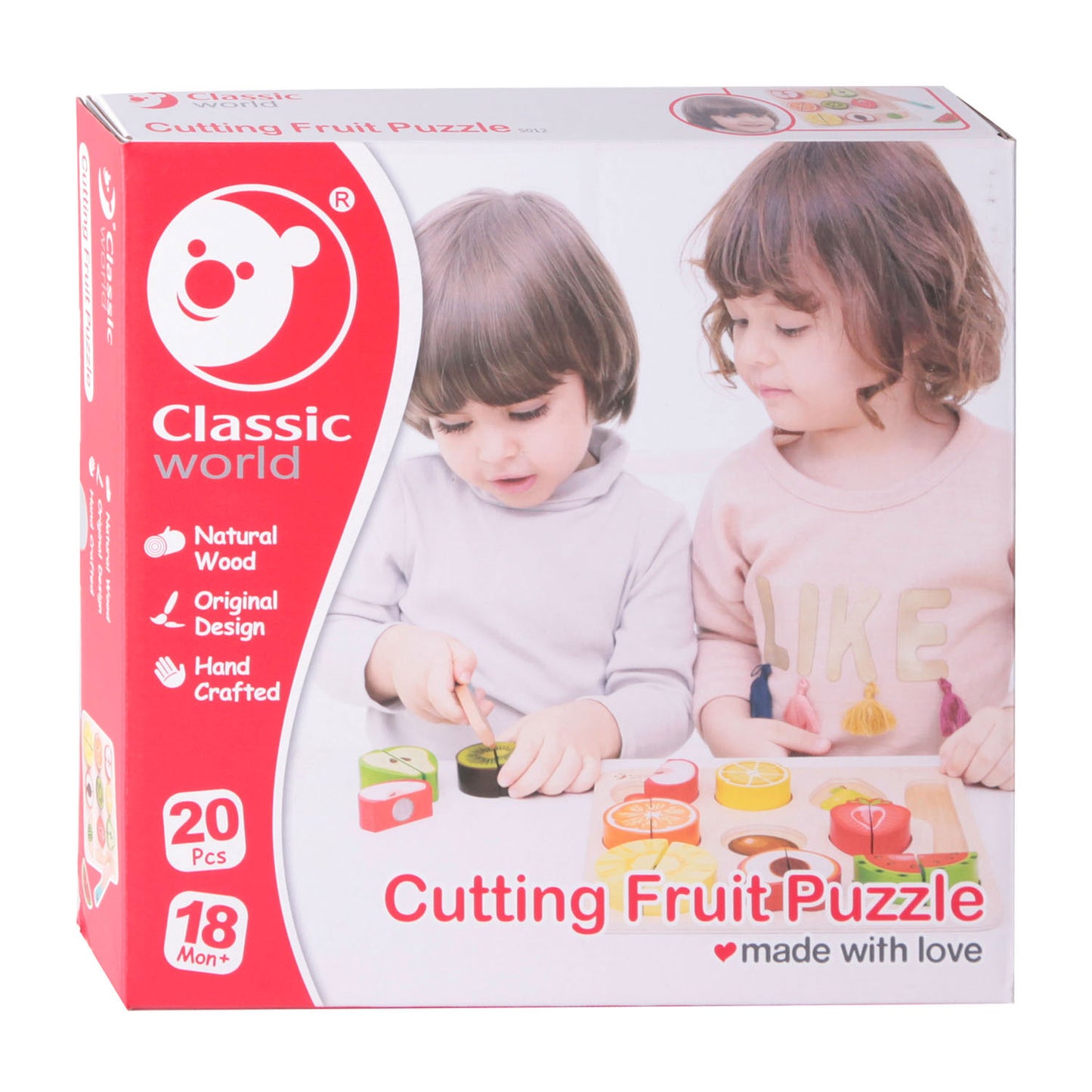 Snijffruit en bois mondial classique du monde, 20dlg.