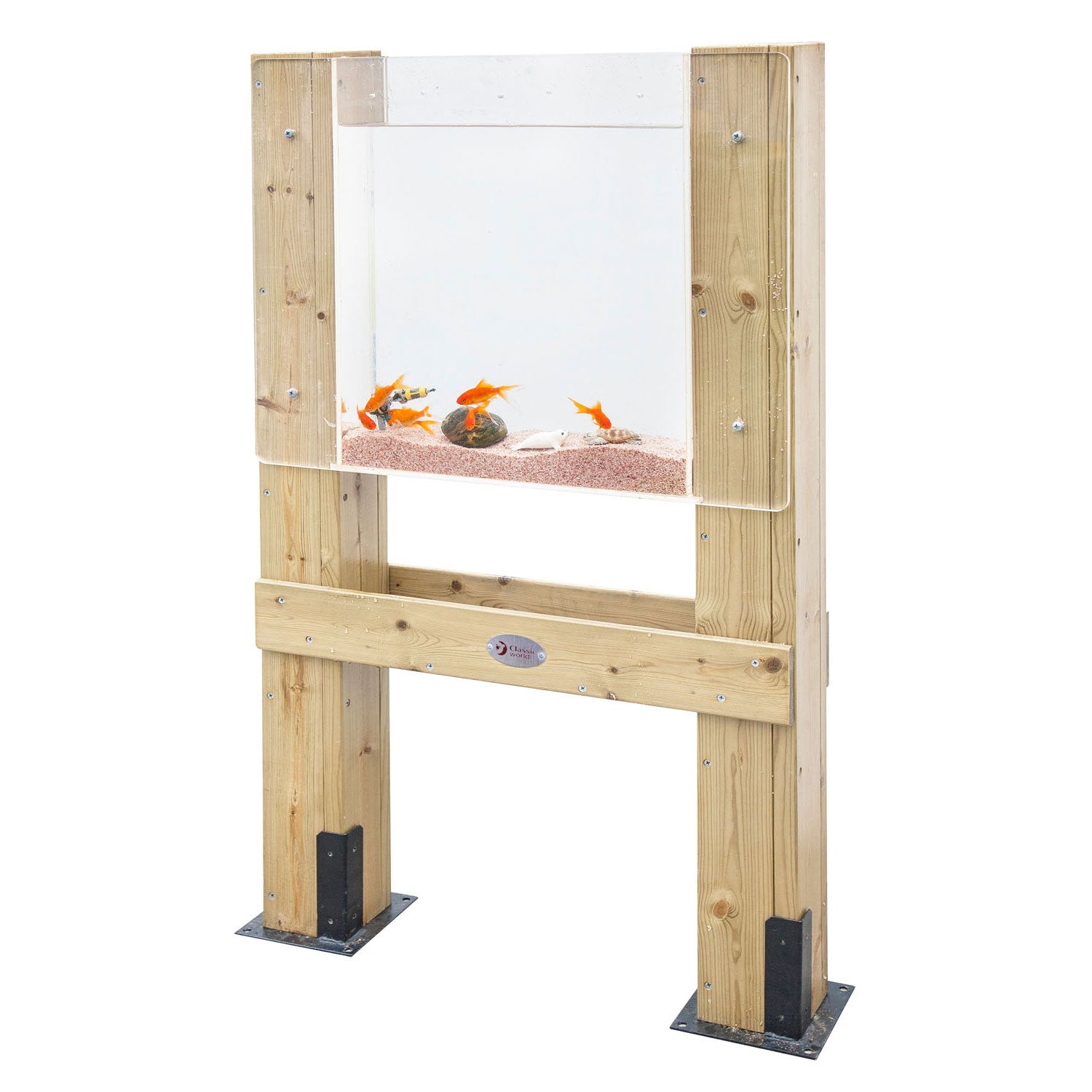 Classic World Wooden Waterbak Plants Fish