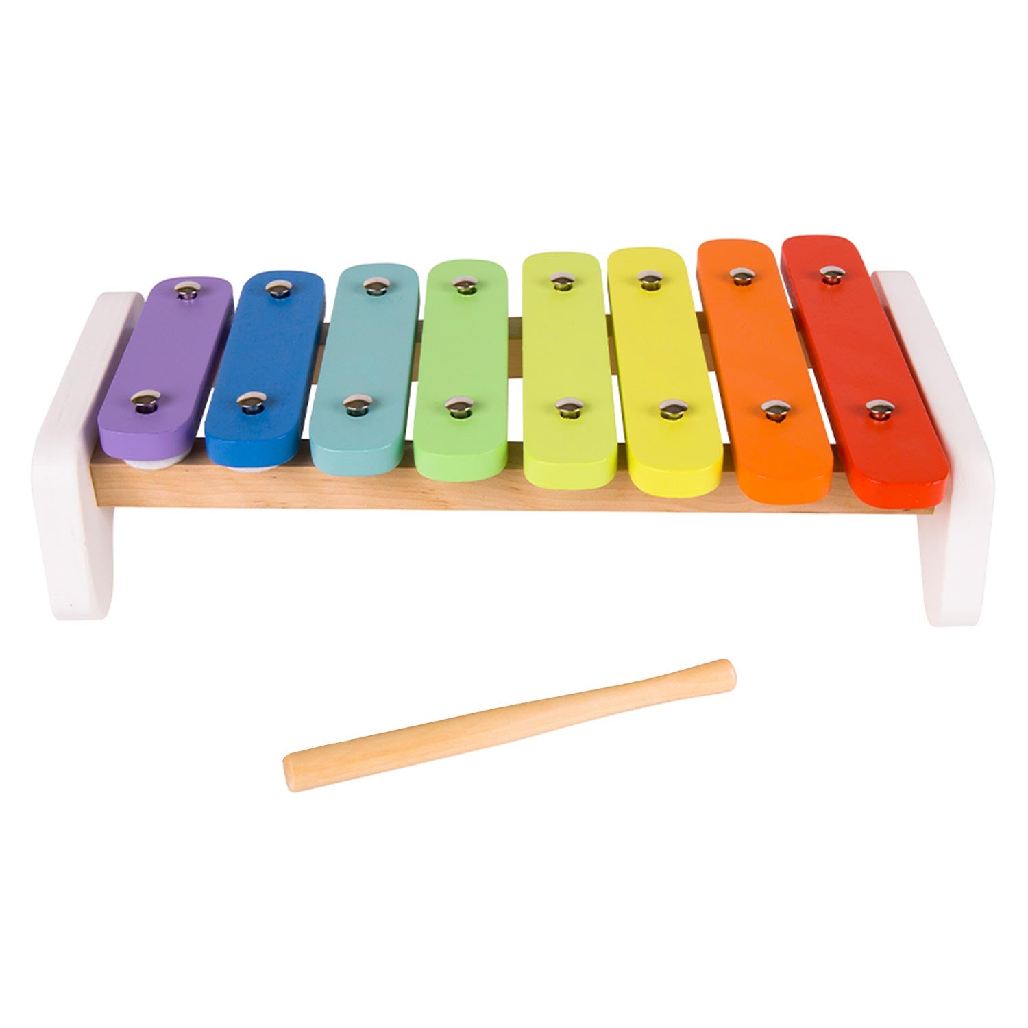 Xylophone en bois arc-en-ciel du monde classique, 2 pcs.