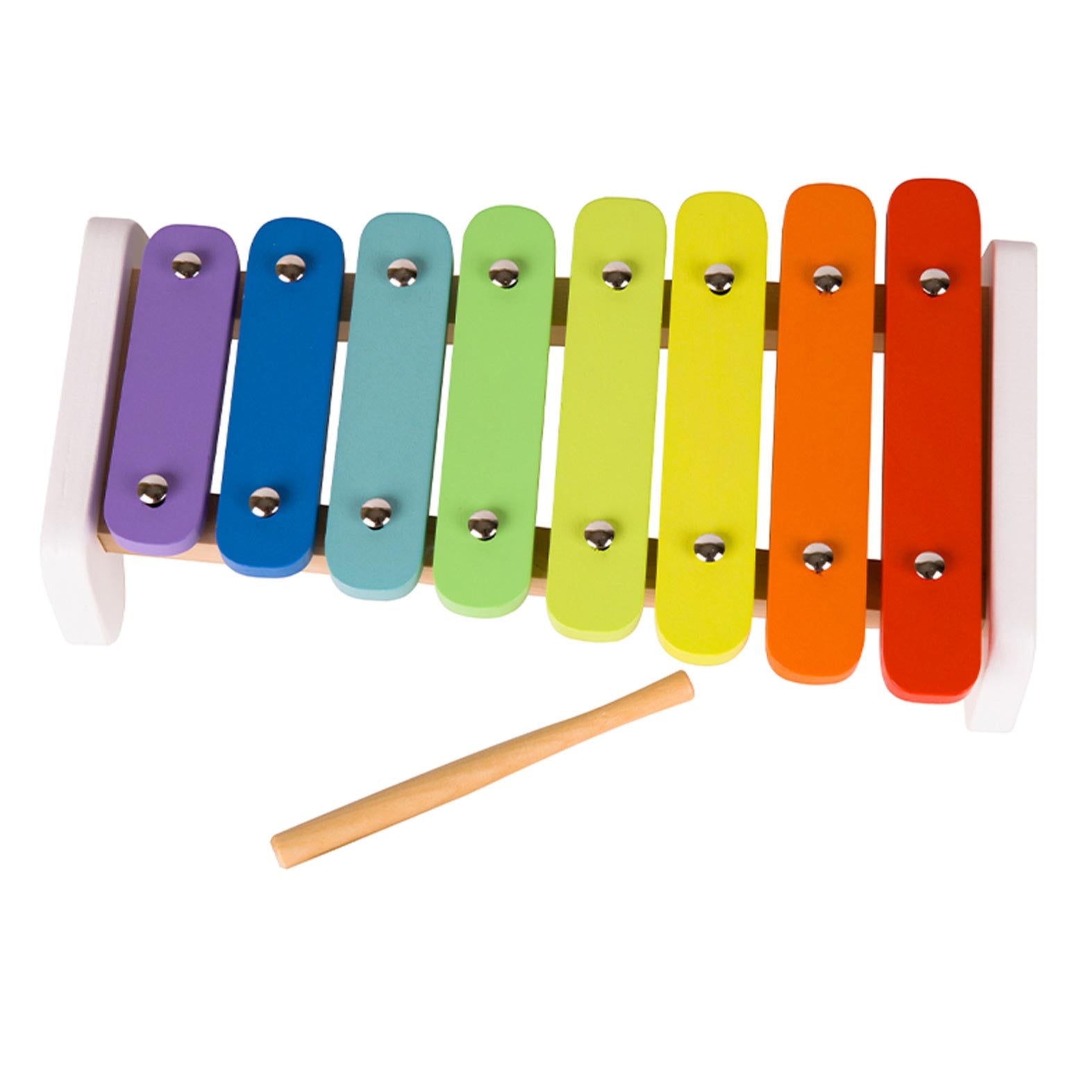 Xylophone en bois arc-en-ciel du monde classique, 2 pcs.