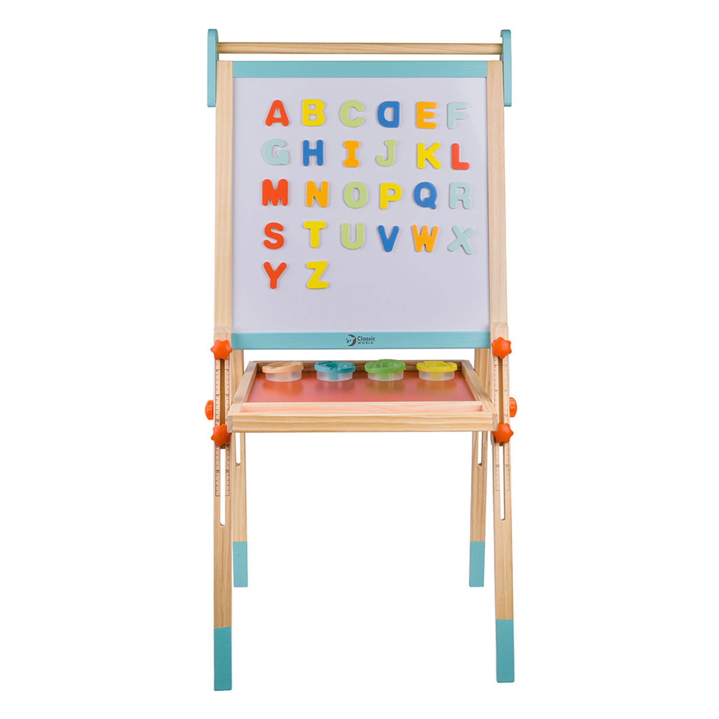 Aimant en bois mondial classique et tableau noir 2in1, 39dlg.