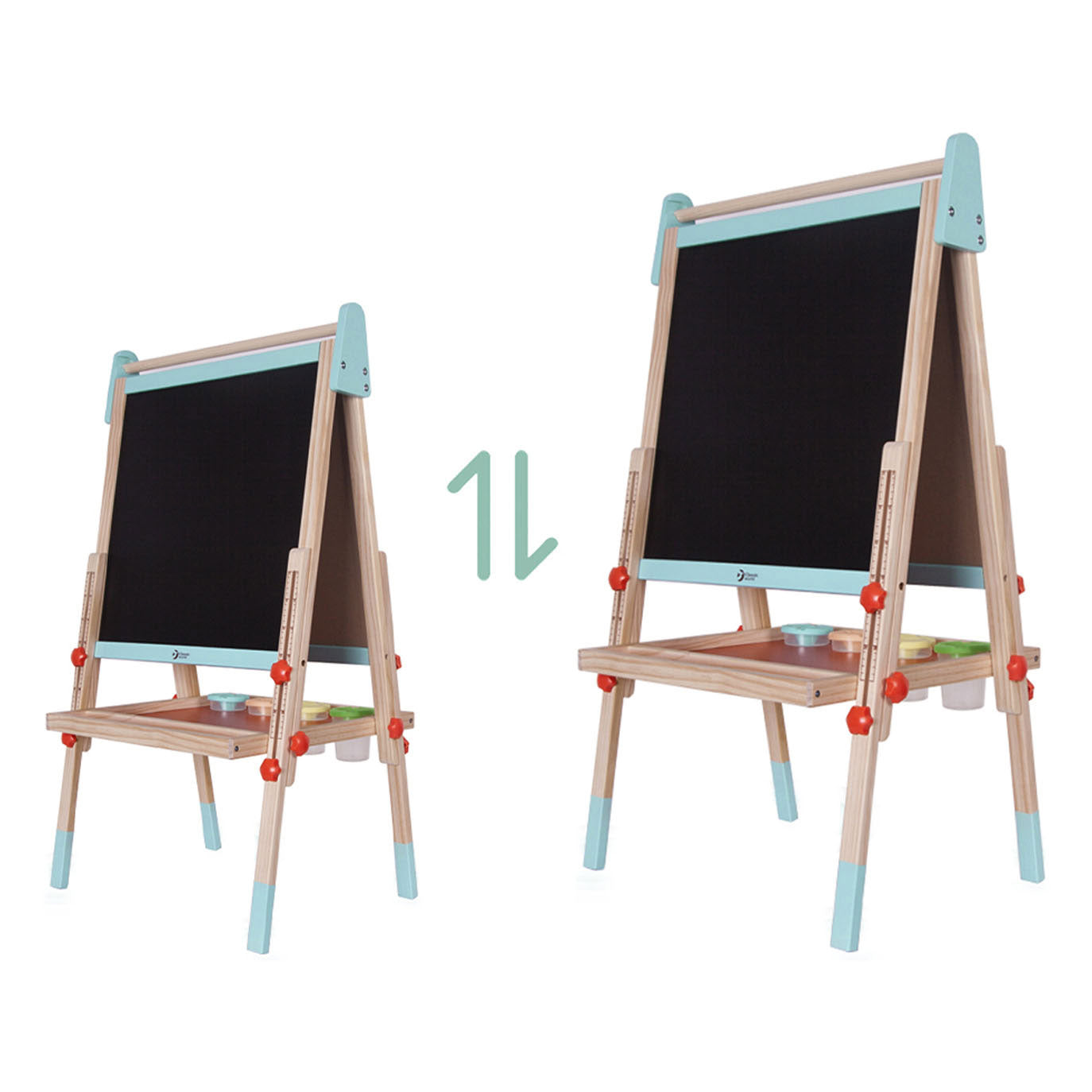 Aimant en bois mondial classique et tableau noir 2in1, 39dlg.