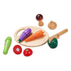 Classic World World Wooden Cusinet Légumes avec couteau et planche à découper