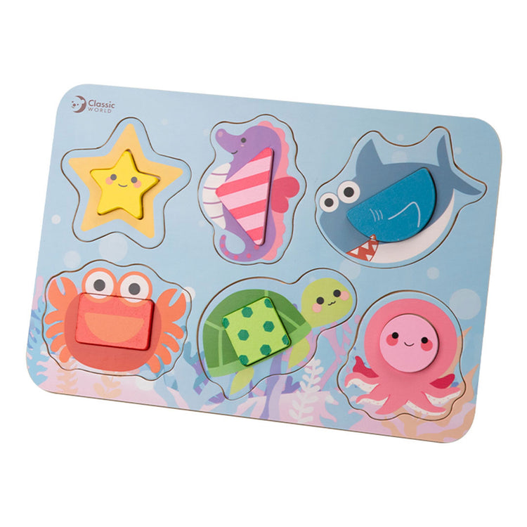 Classic World World Wooden Puzzle Ocean Dieren, 13e.