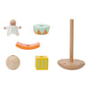 Classic World World Wooden Stack et Balanspel Clown, 6DLG.